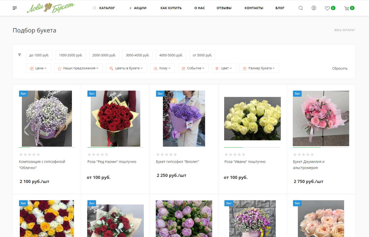 Создание сайта цветочного интернет-магазина в Воронеже